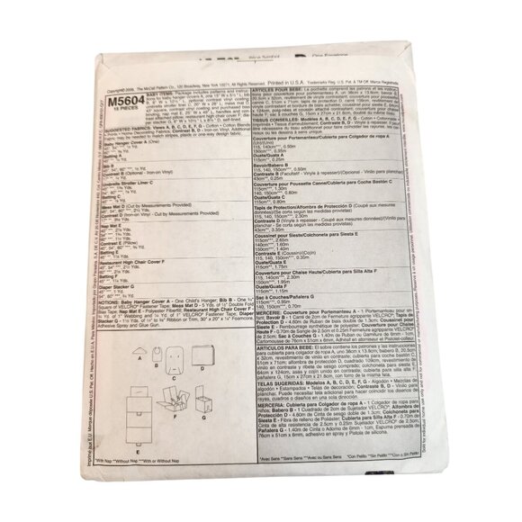 McCall’s Home & Crafts Sewing Patterns 9665 & M5604 Kid-Friendly Designs - Picture 4 of 13